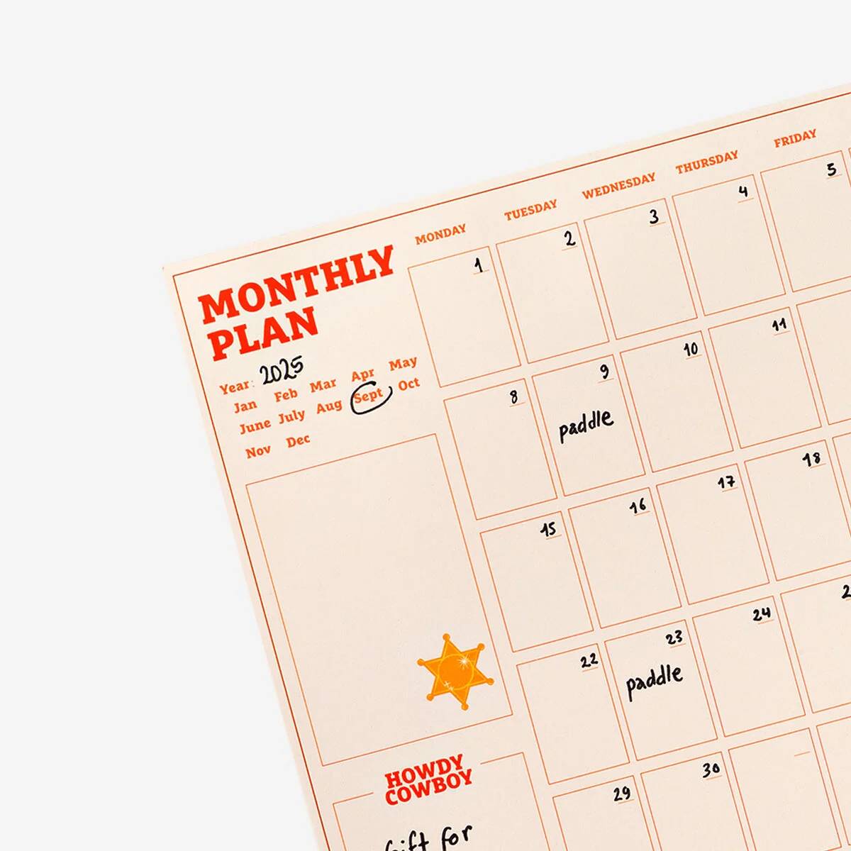 Planner Monthly Notepad