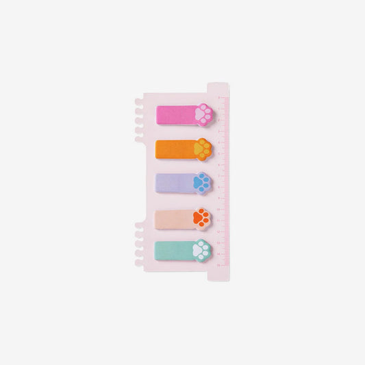 Sticky Tabs Cat Paw On Ruler