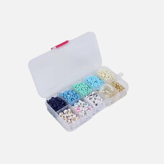 Diy Jewerly Kit Beads And Letters Blue