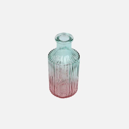 Vase Glass Dia 6,8Cm Gradient Pink/Mint