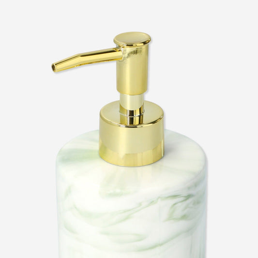 Soap Dispenser Gold Pump Marble Effect Green