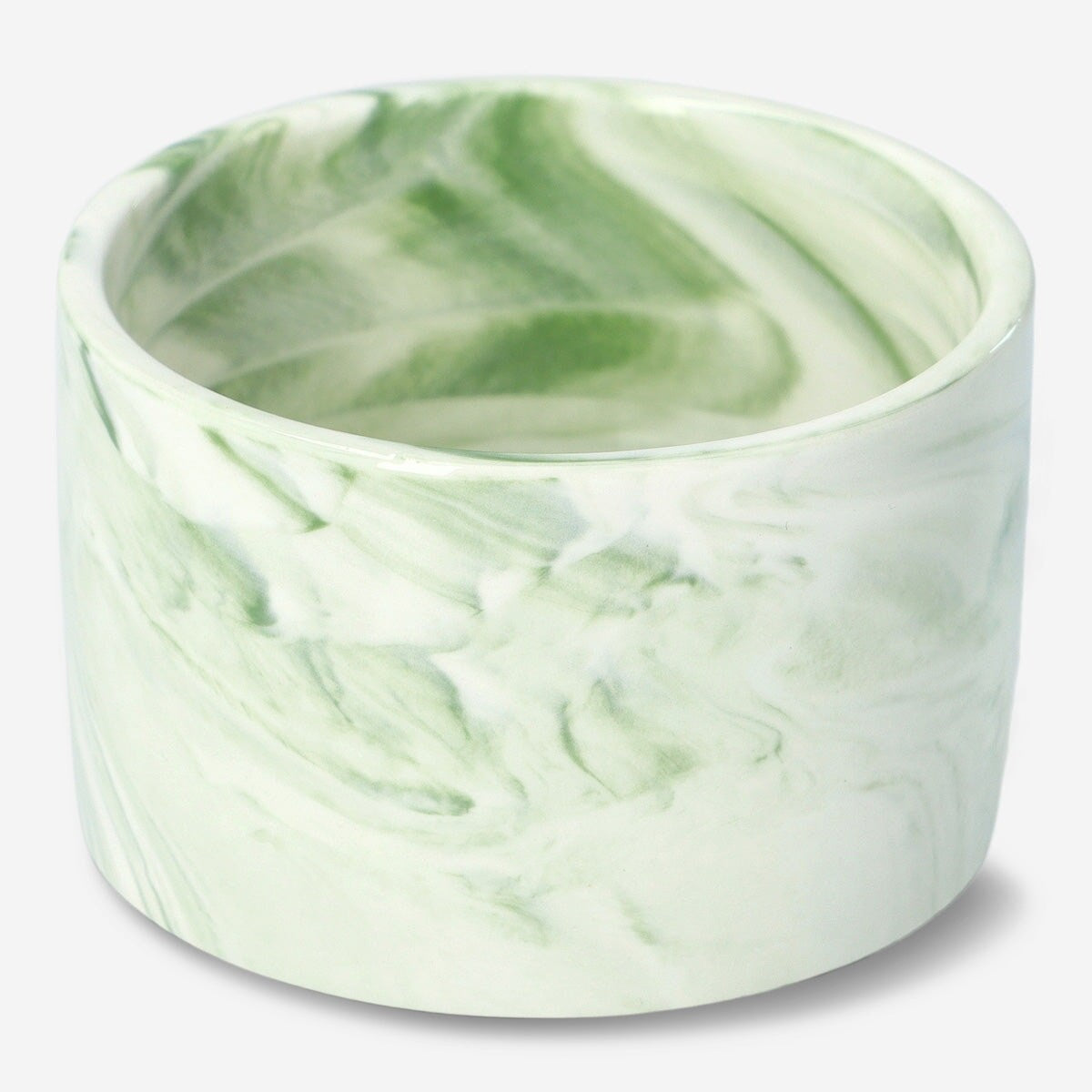 Jar Green Marble Small 8X5 Cm