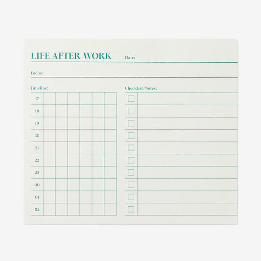 Planner Life After Work Notepad