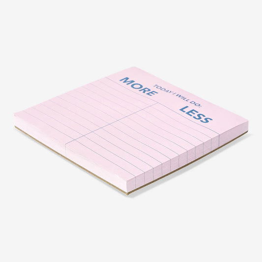 Planner More Less Notepad