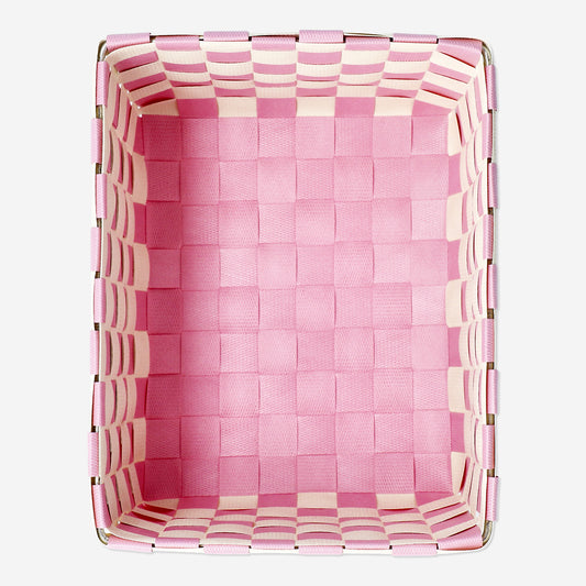 Basket Woven 10X14X18 Cm Pink