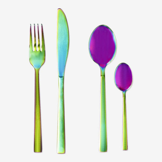 Cutlery Set Ss Holographic Colors