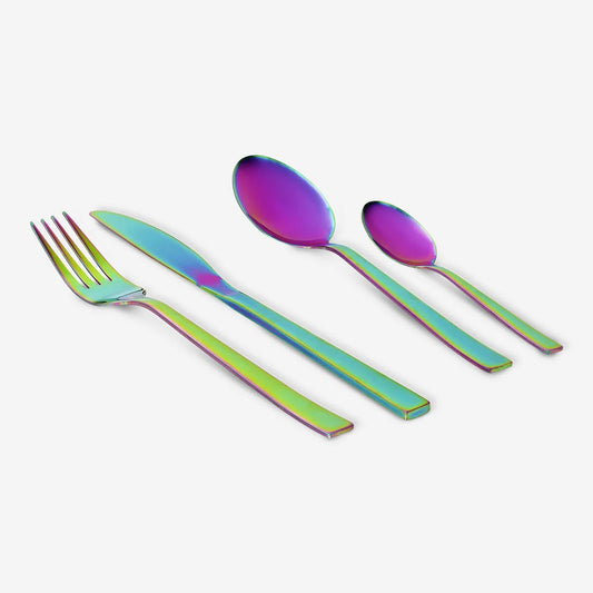 Cutlery Set Ss Holographic Colors