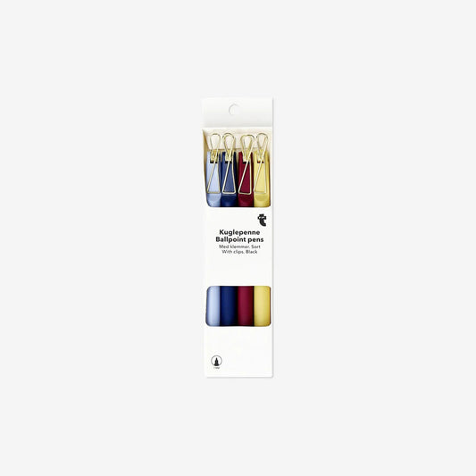 Pens With Clip 4 Pcs