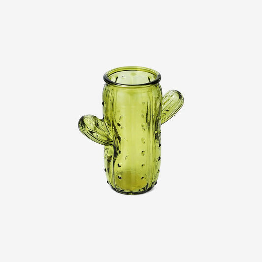 Vase Glass H: 16Cm Cactus Green