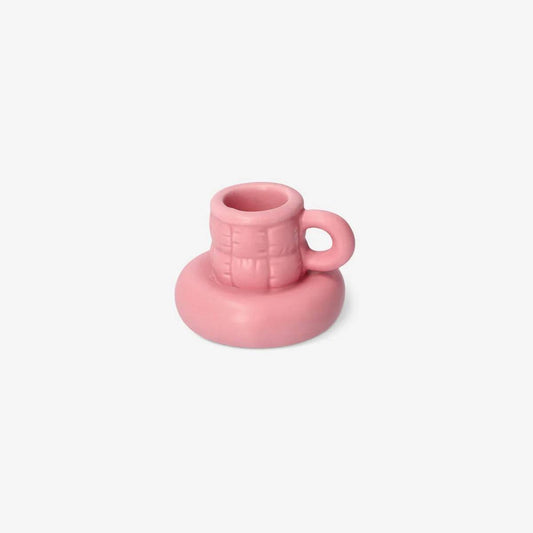 Candle Holder Ceramic As Mug Pink