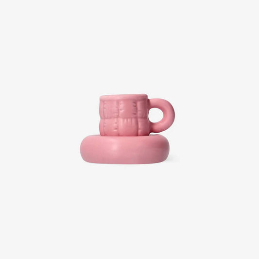 Candle Holder Ceramic As Mug Pink