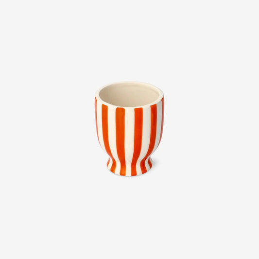 Flowerpot Striped Small Dark Orange (In)