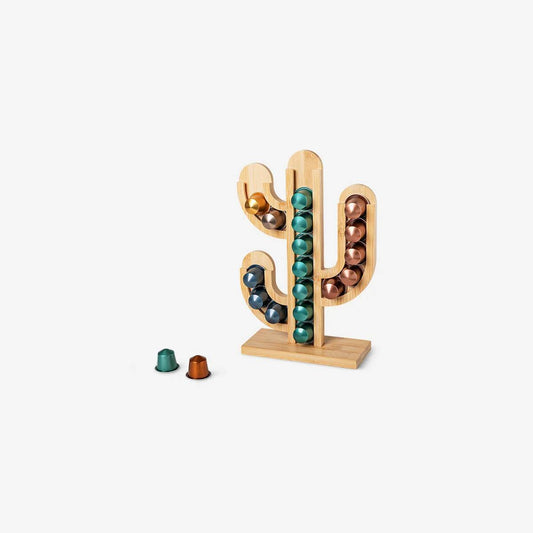 Holder For Coffee Capsules Bamboo Cactus