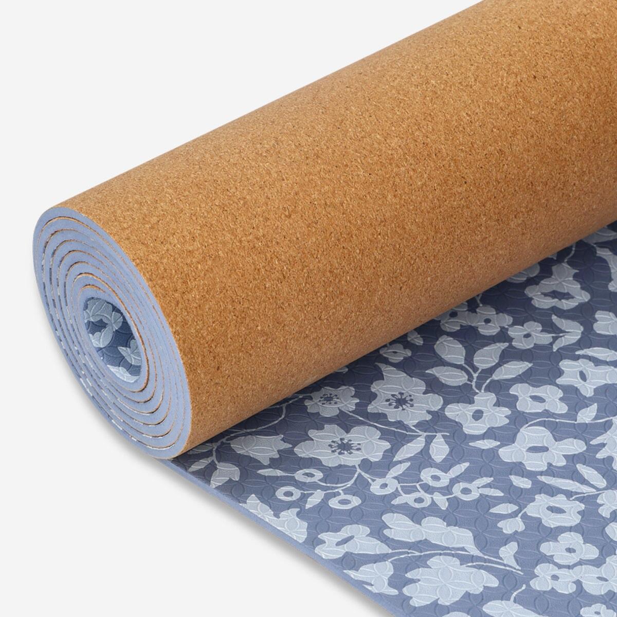 Yoga Mat Cork 183X61X0,4Cm Flower Print