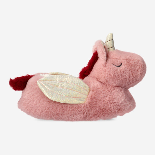 Slippers Unicorn Pink Wgold Wings 34/35