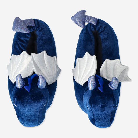 Slippers Dragon Blue Wsilver Wings 38/39