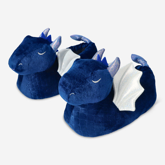 Slippers Dragon Blue Wsilver Wings 38/39