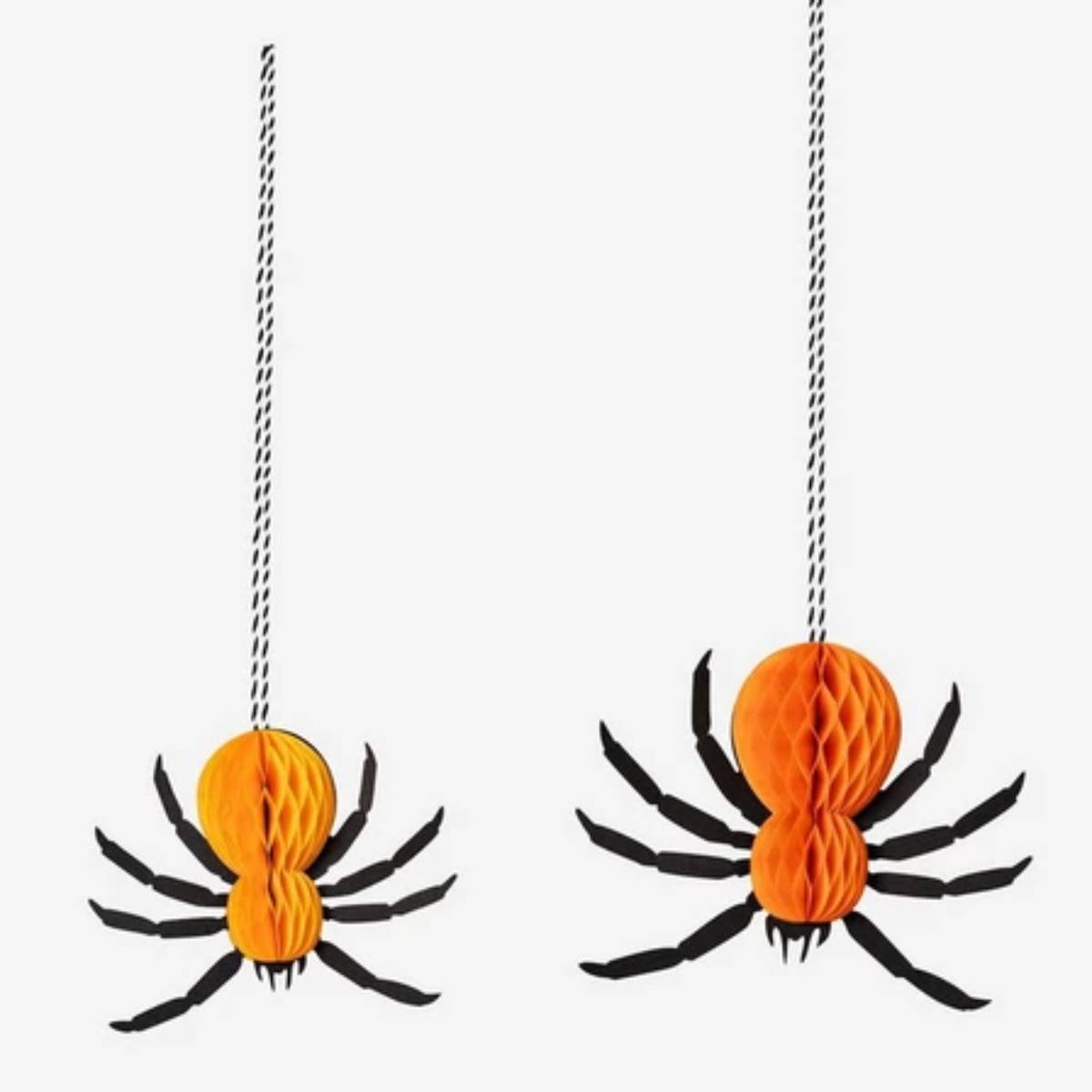 Decoration Spiders Honeycomb Hanging - 2pcs