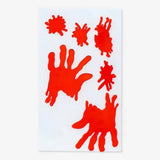 Window Deco Gel Hands&Blood Stains 6Pcs