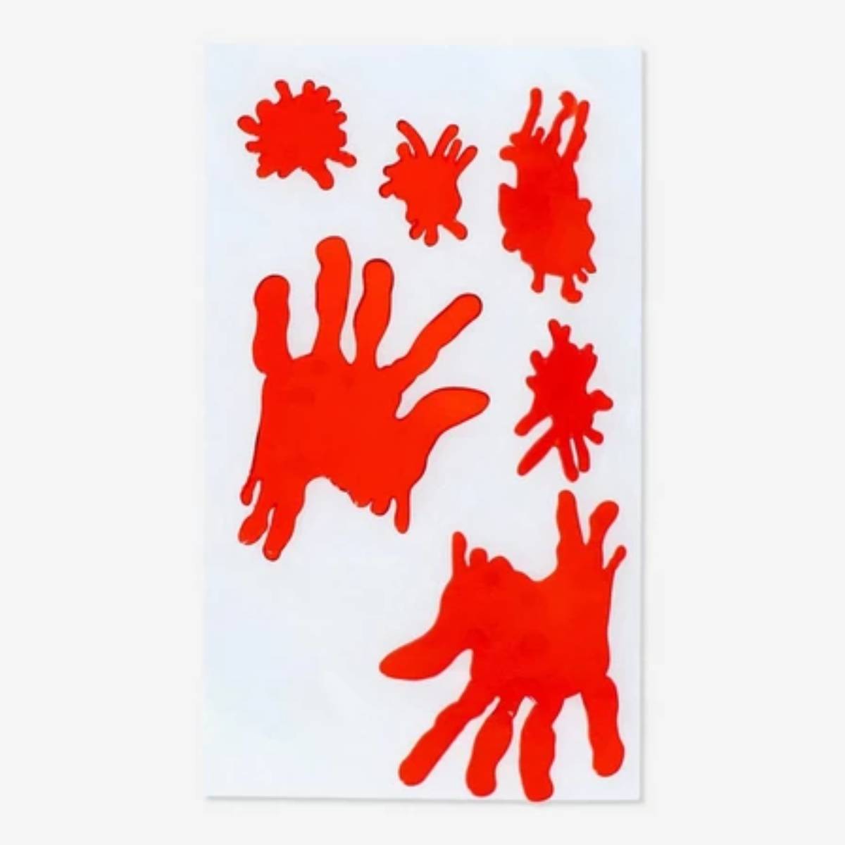 Window Deco Gel Hands&Blood Stains 6Pcs