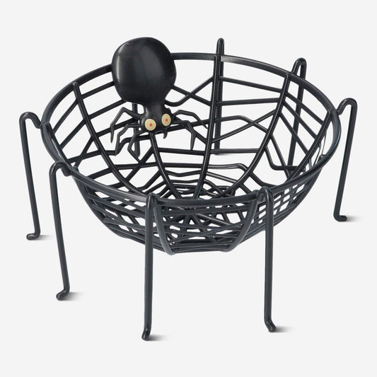 Bowl As Spiderweb Black with Clipon Spiders