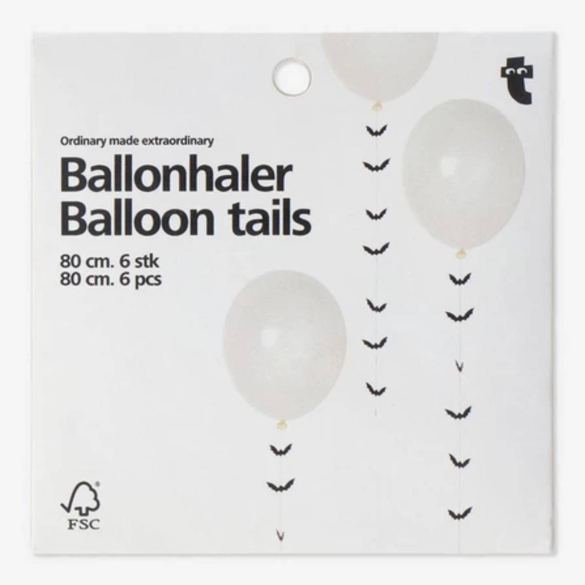 Balloon Tails Bats 6 Pcs