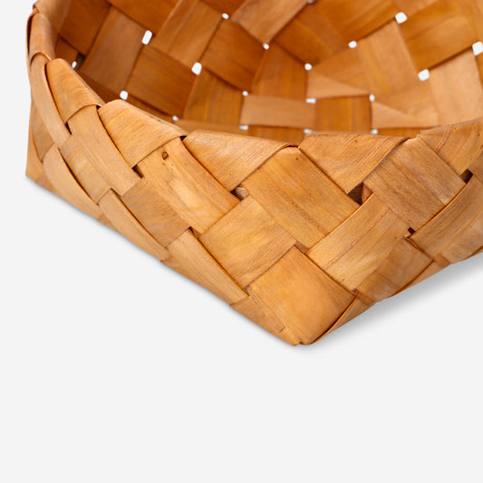 Basket For Bread Woodchip 21X21X8Cm