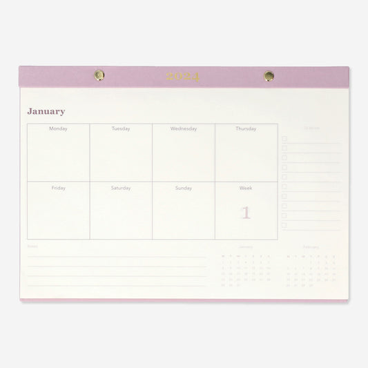 Calendar Weekly Desk 2024 W/O Holidays