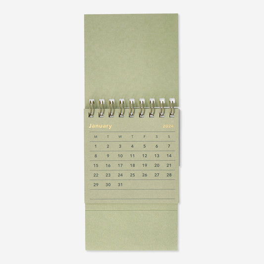 Calendar 2024 Mini Sp Ds Grn W/Oholiday