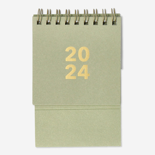 Calendar 2024 Mini Sp Ds Grn W/Oholiday