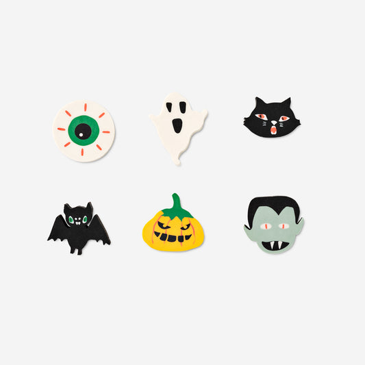 Erasers Halloween 6 Pcs