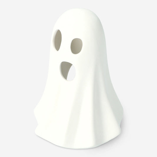 Holder For Candle Ceramic Ghost Medium