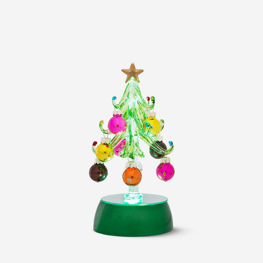 Christmas Tree W. 12 Baubles Glass