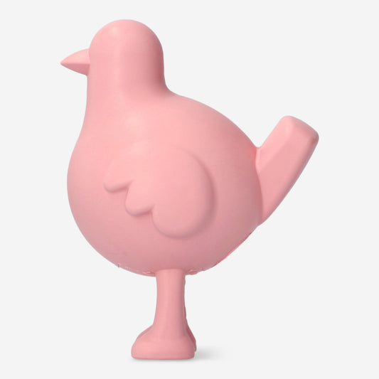 Dog Toy Silicone Bird Pink