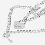 Necklace Chain With Small Lock And Key