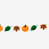 Garland Felt Leaves Pumpkins 3M