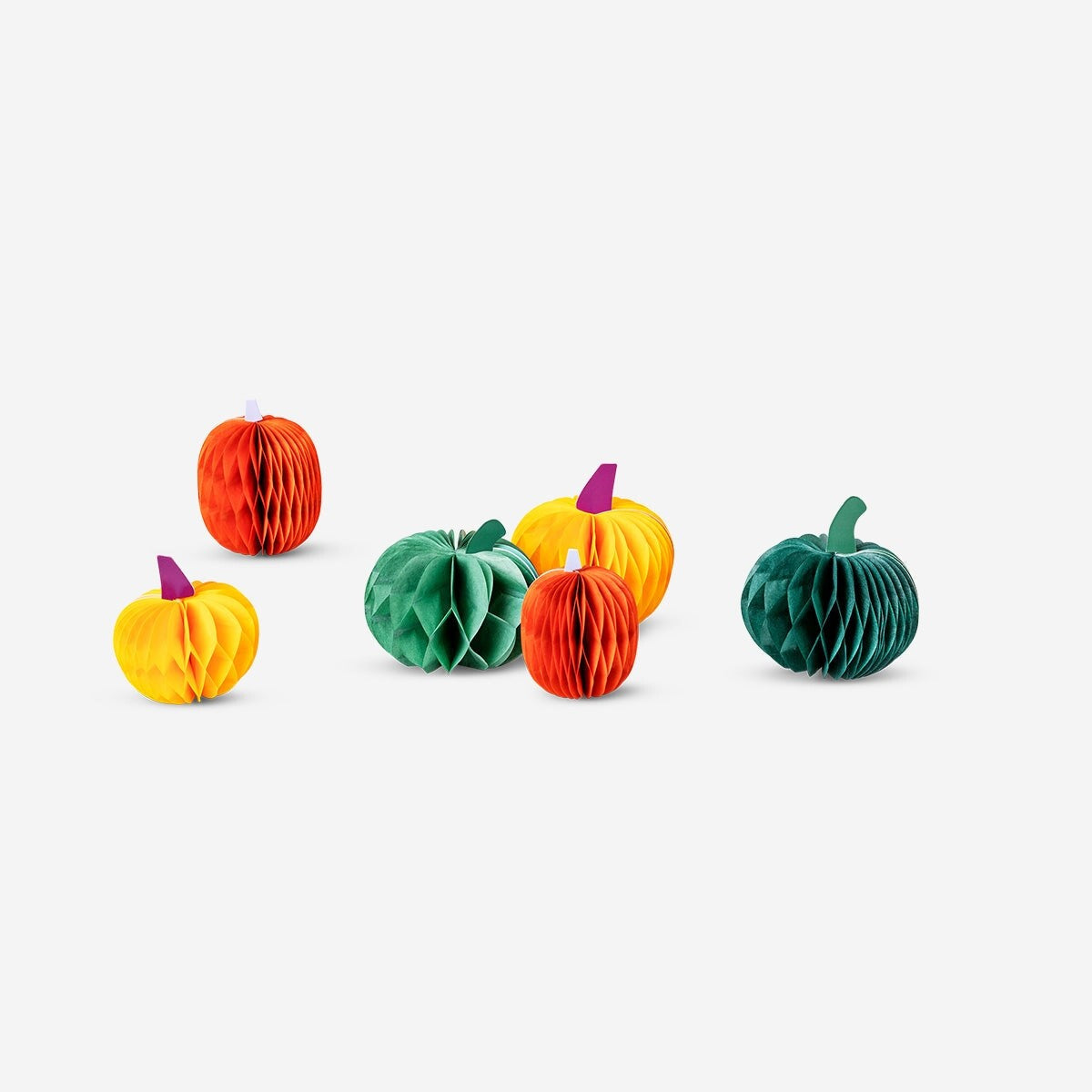 Table Paper Fold Out Pumpkins 6 Pcs