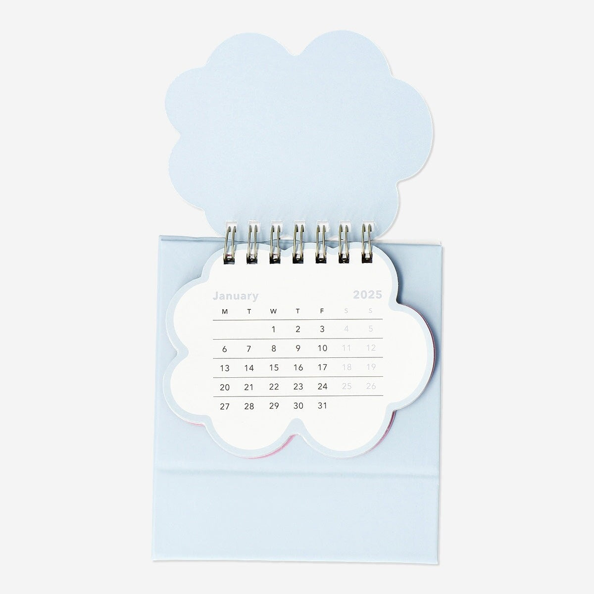 Calendar 2025 Mini Spiral Desk Cloud En