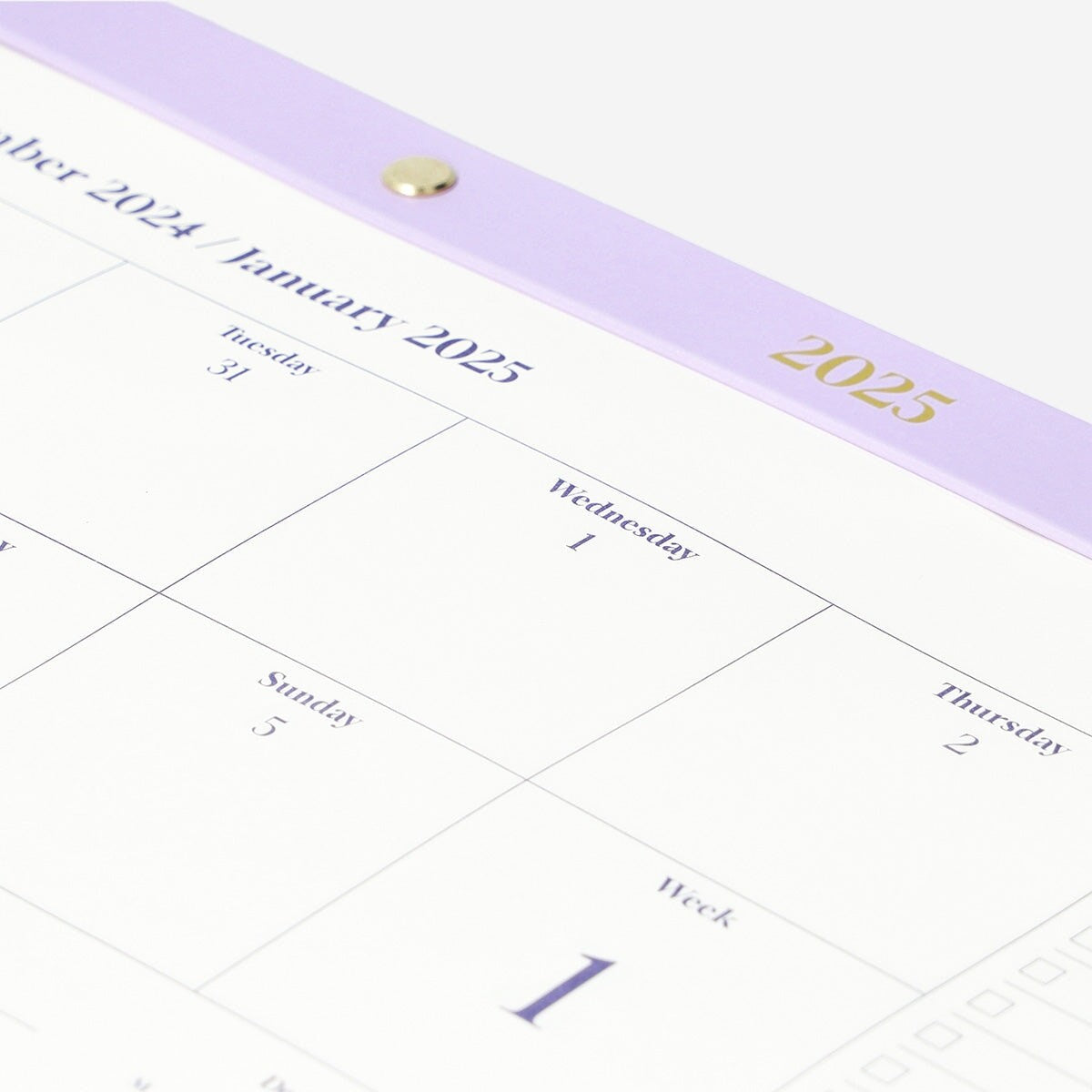 Calendar 2025 Weekly Desk En