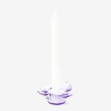 Tealight Holder Leaf Shape Purple