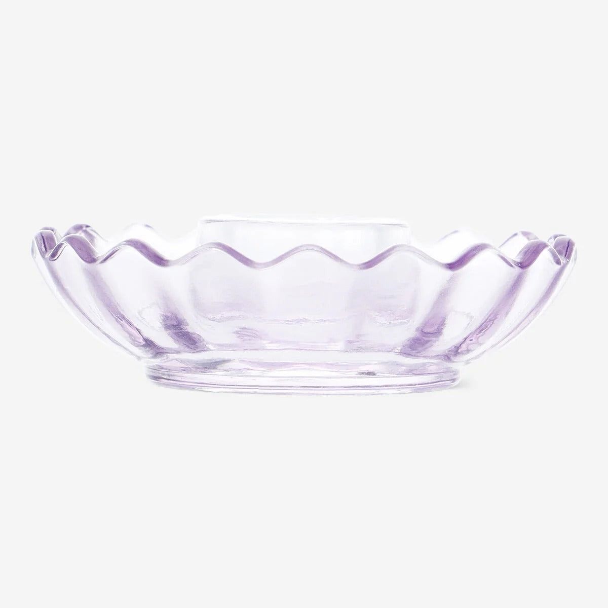 Candle Holder Glass Purple