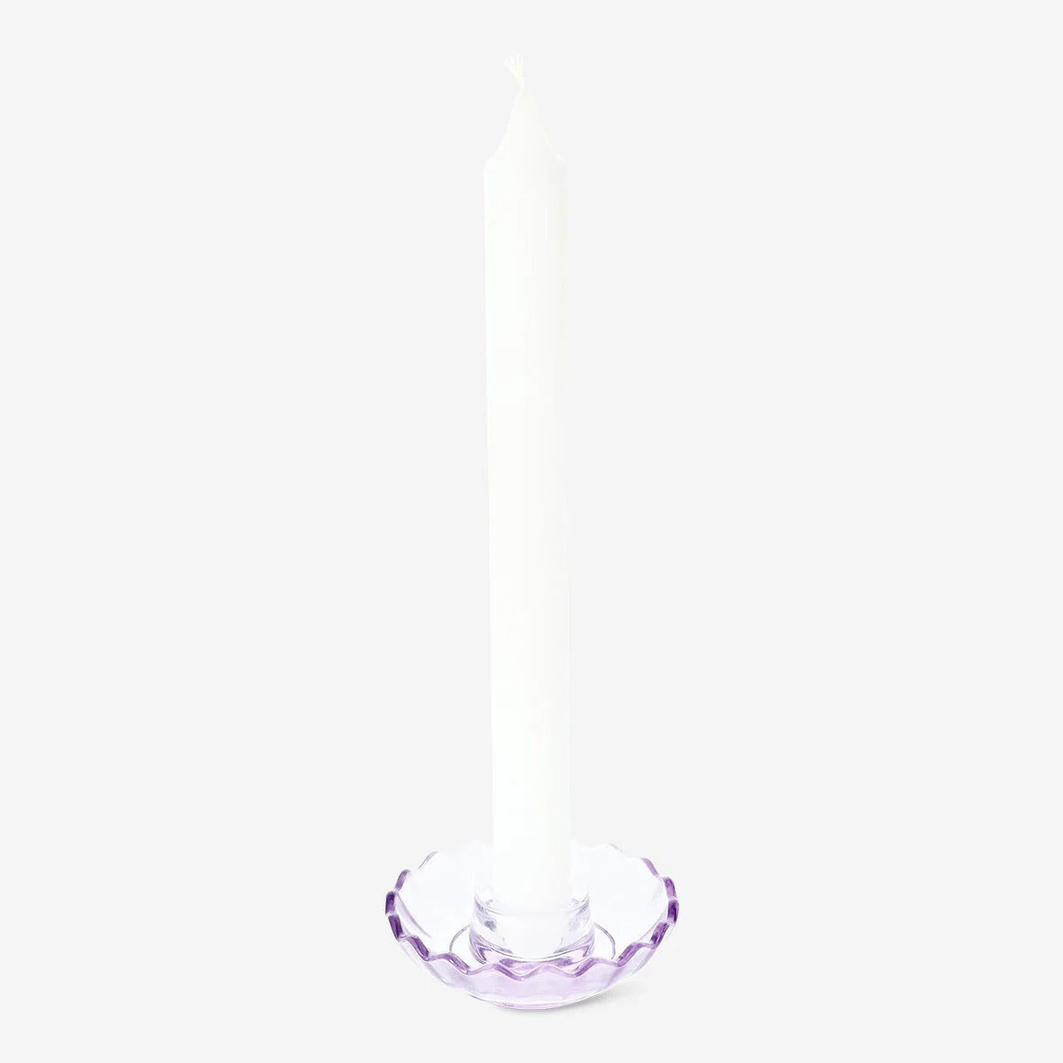 Candle Holder Glass Purple