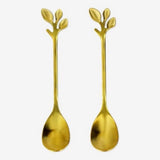 Spoon Leaves 2 Pcs Gold