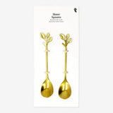 Spoon Leaves 2 Pcs Gold