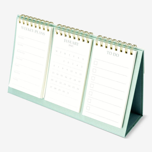 Calendar 2025 Spiral 3 Pads For Desk En