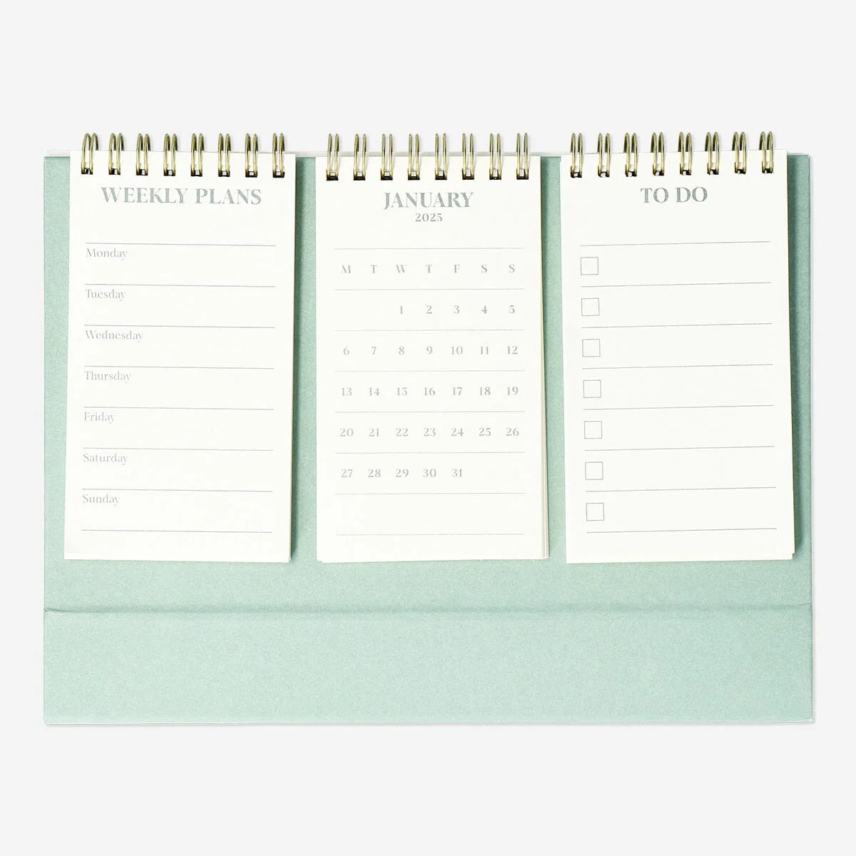 Calendar 2025 Spiral 3 Pads For Desk En