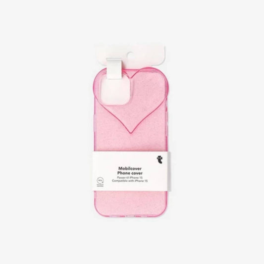 Cover For Phone 15 Transparent Heart