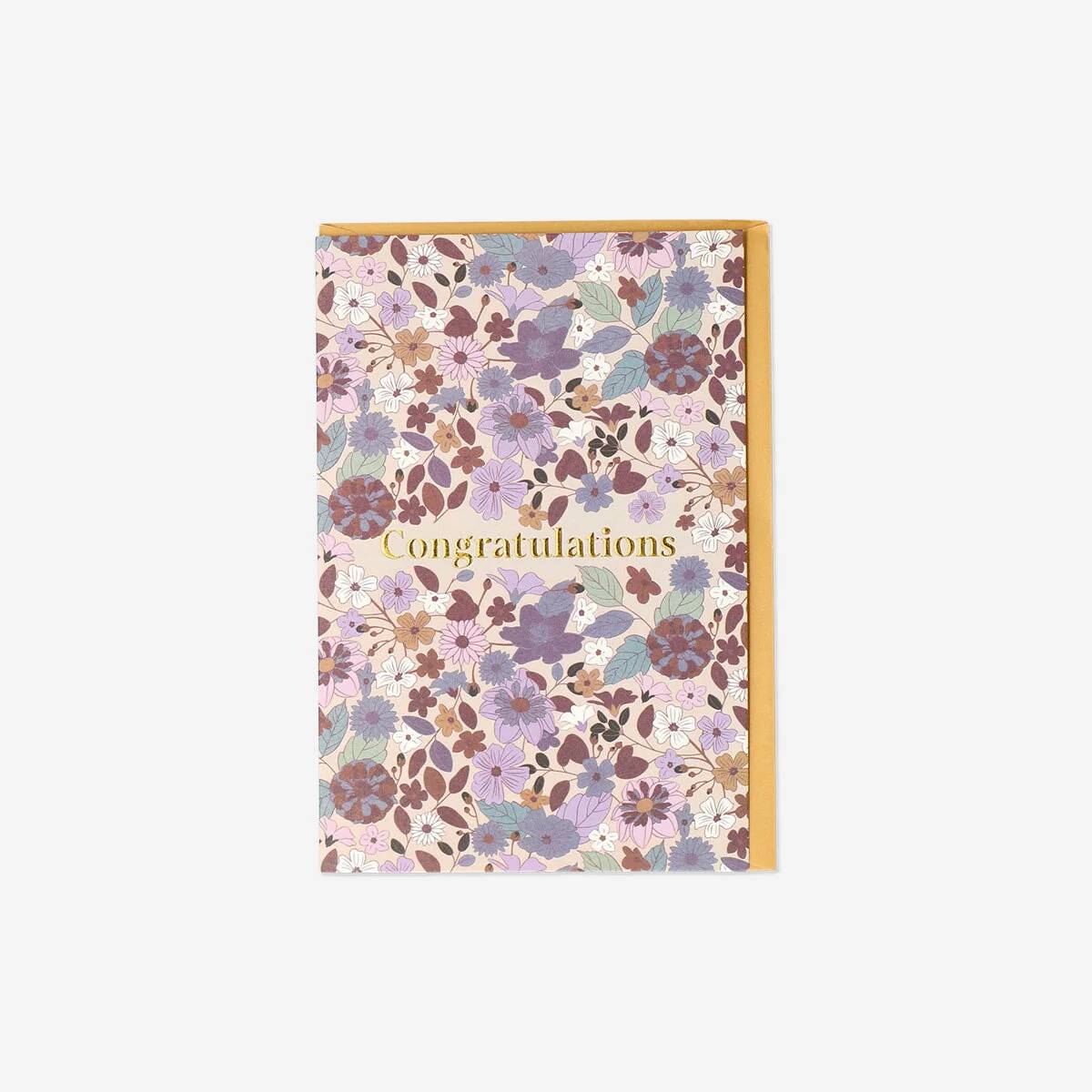 Card W Envelope Flower Pattern