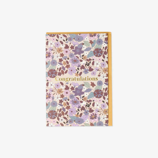 Card W Envelope Flower Pattern