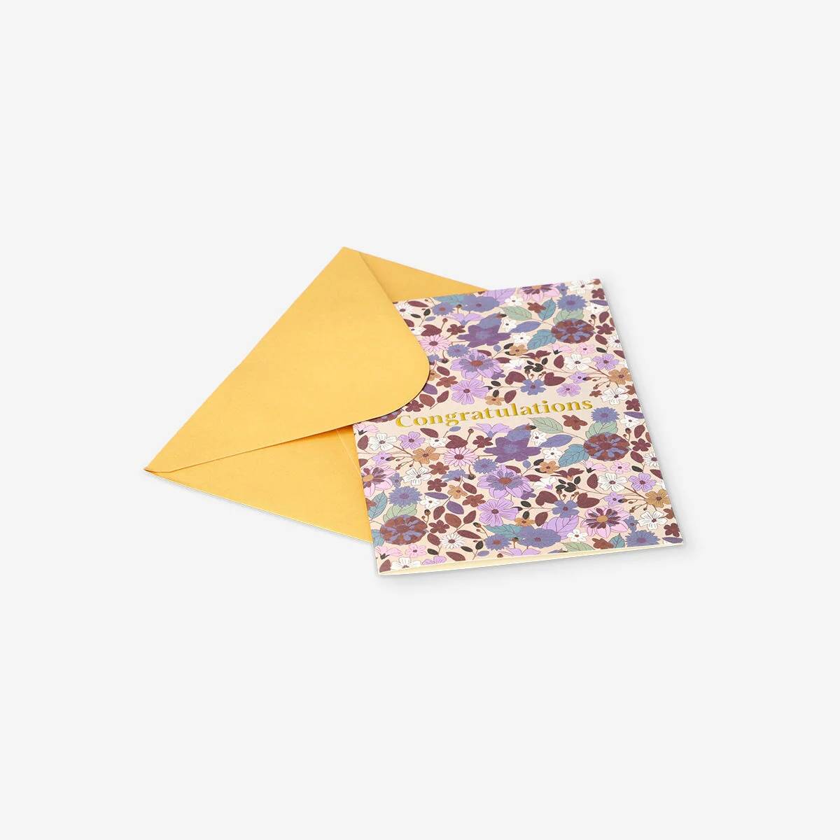 Card W Envelope Flower Pattern